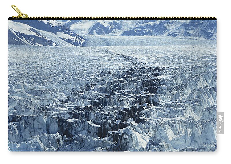 Glacier Zip Pouch featuring the photograph Hubbard Glacier by Joseph Rychetnik