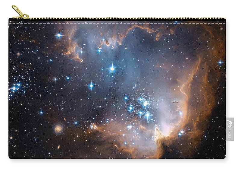 Space Zip Pouch featuring the photograph Hubble's View Of N90 Star-Forming Region by Eric Glaser