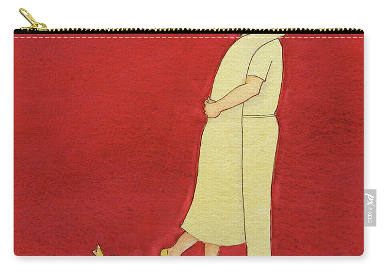 Box Zip Pouch featuring the painting Human love by Elizabeth Wang