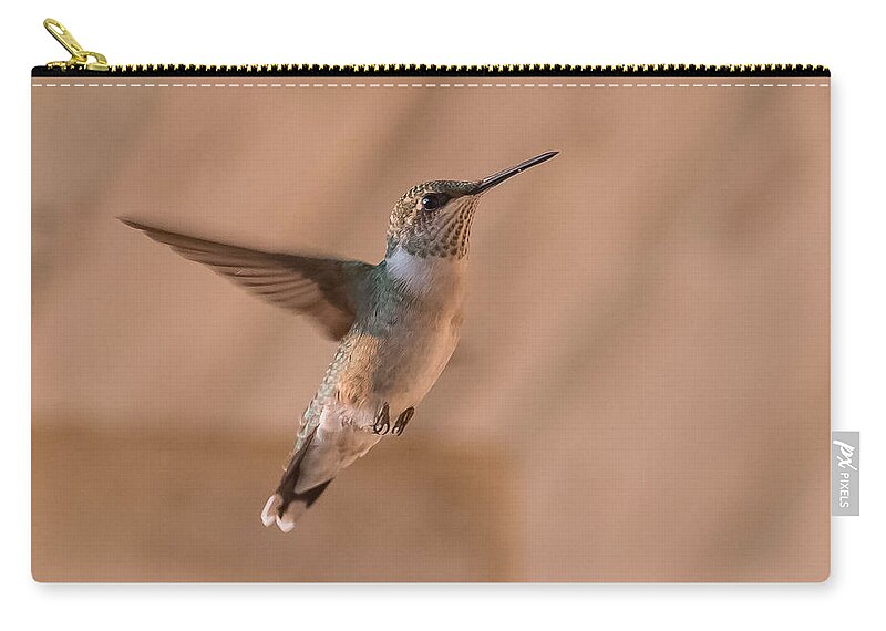 Hummingbird Carry-all Pouch featuring the photograph Hummingbird In Flight by Holden The Moment