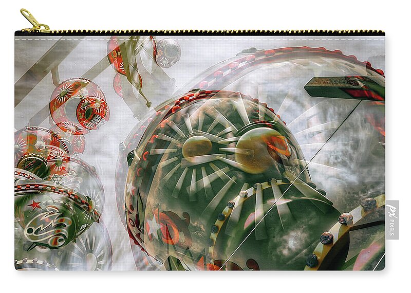 Abstract Zip Pouch featuring the photograph Hung Up And Strung Out by Wayne Sherriff