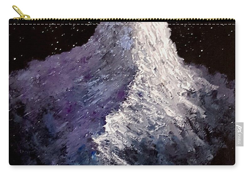 Mountain Zip Pouch featuring the painting Hush by Fred Wilson