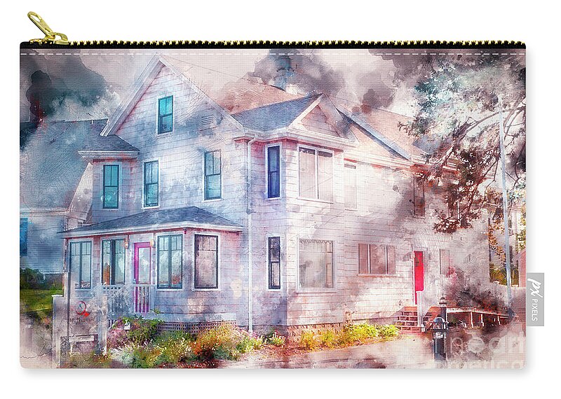 Watercolour Zip Pouch featuring the photograph Hyannis New England Style by Jack Torcello