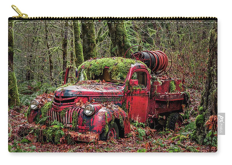 Mother Nature Zip Pouch featuring the photograph Hybrid Fire Truck by William Blonigan