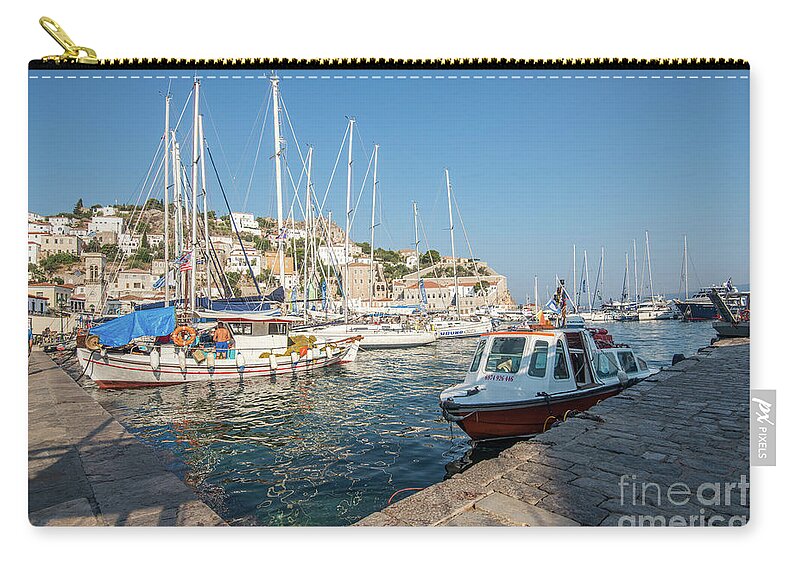 Aegis Carry-all Pouch featuring the photograph Hydra habour by Hannes Cmarits