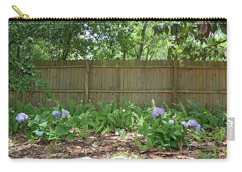 Hydrangea Zip Pouch featuring the photograph Hydrangea Bushes by Aimee L Maher ALM GALLERY