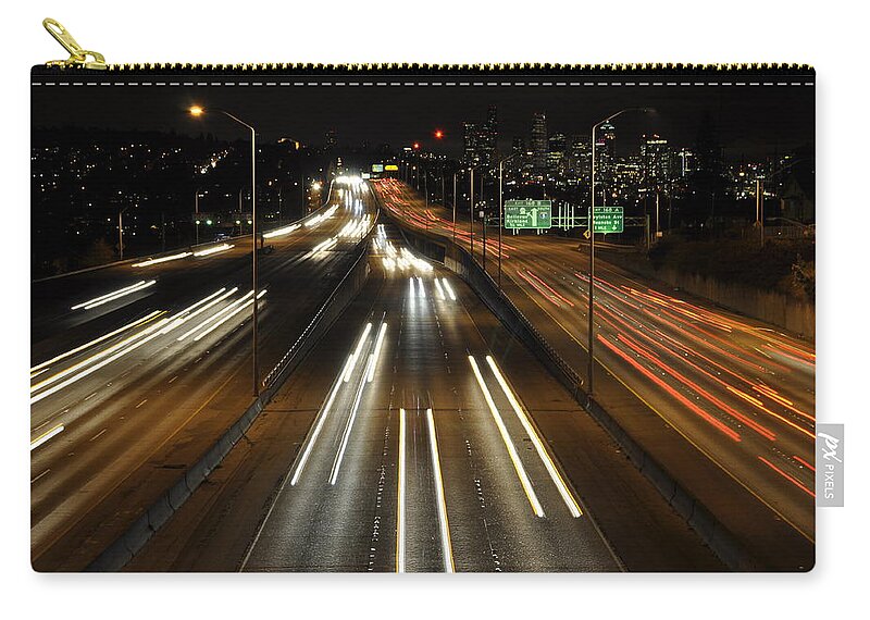 Night Carry-all Pouch featuring the photograph I-5 at Night by Pelo Blanco Photo