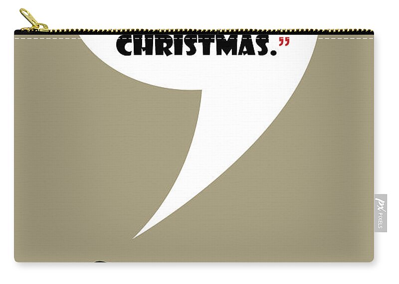 Don Draper Zip Pouch featuring the painting I Don't Hate Christmas - Mad Men Poster Don Draper Quote by Beautify My Walls