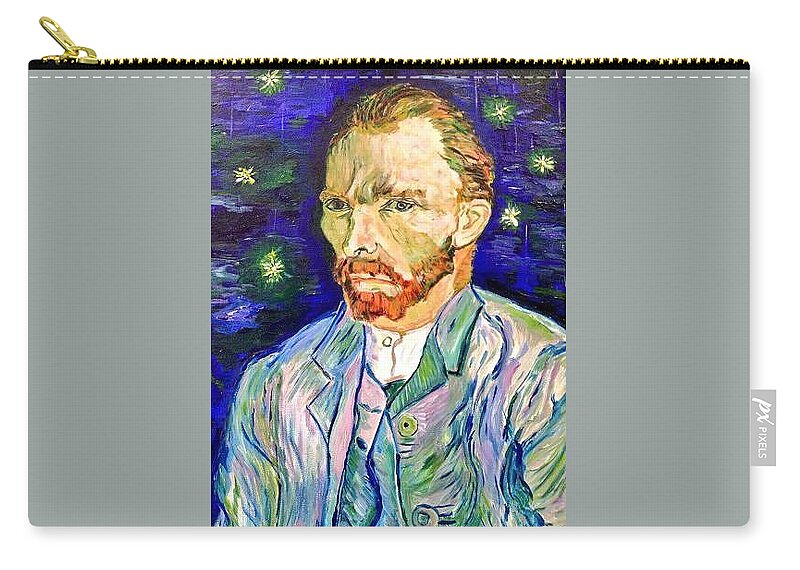 Vincent Van Gogh Zip Pouch featuring the painting I dream my painting and I paint my dream by Belinda Low