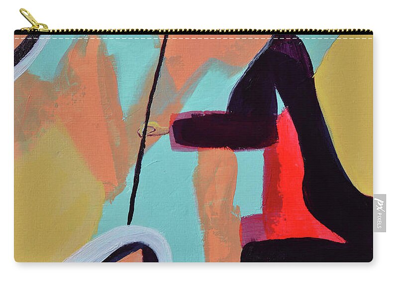 Clown Zip Pouch featuring the pastel I Feel Like A Circus by Donna Blackhall