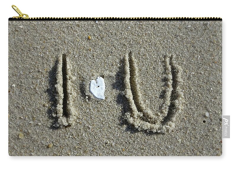I Heart U Carry-all Pouch featuring the photograph I Heart U by Dark Whimsy