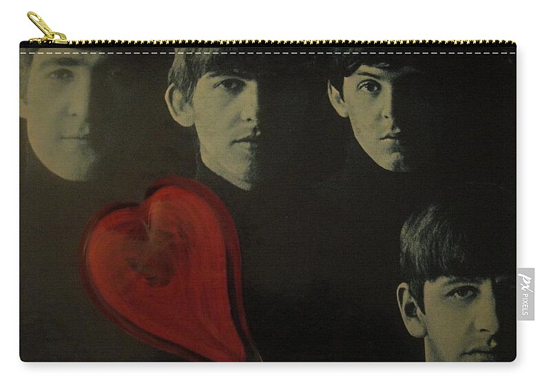 The Beatles Zip Pouch featuring the photograph I love the early Beatles music by WaLdEmAr BoRrErO