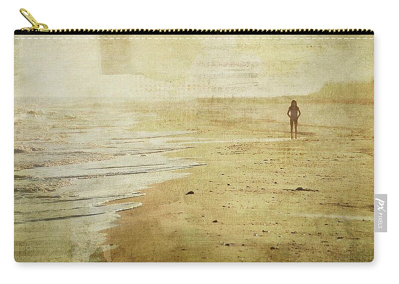 Seascape Zip Pouch featuring the photograph I Stand Alone by Jan Amiss Photography