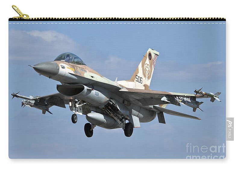 Israel Carry-all Pouch featuring the photograph IAF F-16C Fighter by Nir Ben-Yosef