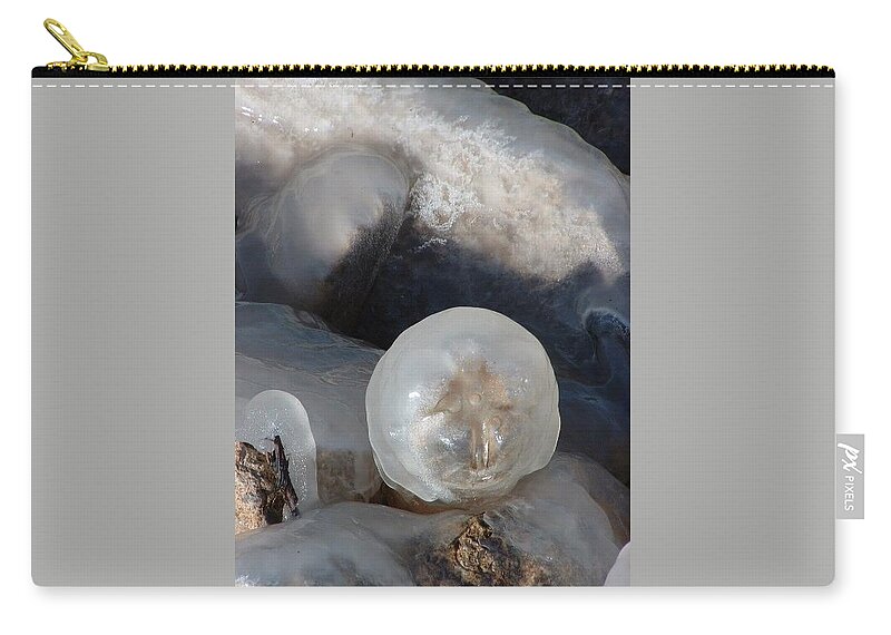 Ice Zip Pouch featuring the photograph Ice Sun by Annekathrin Hansen