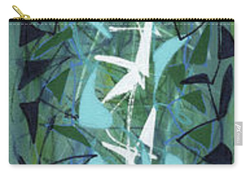 Icecapade Zip Pouch featuring the painting Icecapade Two by Lynne Taetzsch