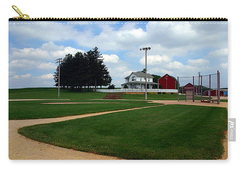Field Of Dreams Zip Pouch featuring the photograph If you build it they will come by Susanne Van Hulst