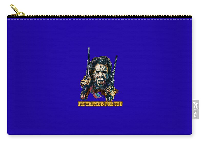 Western Zip Pouch featuring the painting I'm waiting for you. by Andrzej Szczerski