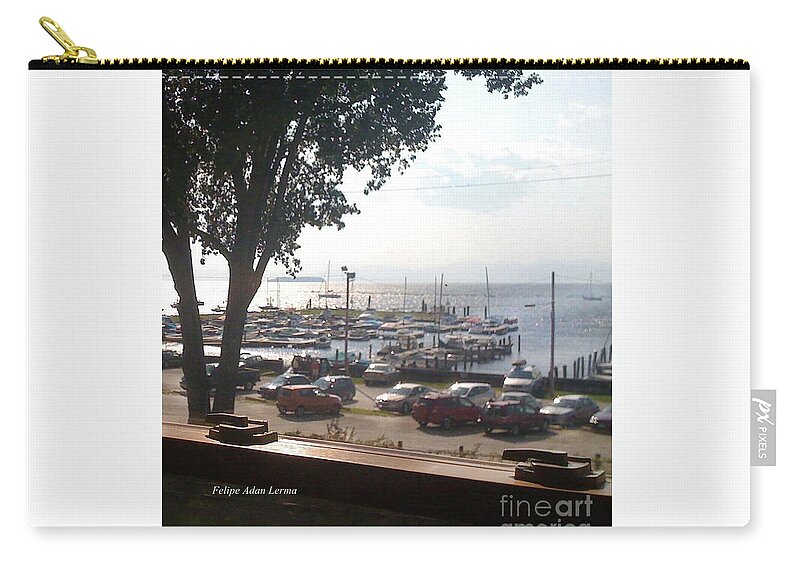 Novel Zip Pouch featuring the photograph Image Included in Queen the Novel - Window View Vermont by Felipe Adan Lerma
