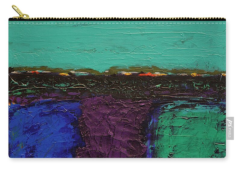 Abstract Zip Pouch featuring the painting Imagine 6 by Jim Benest