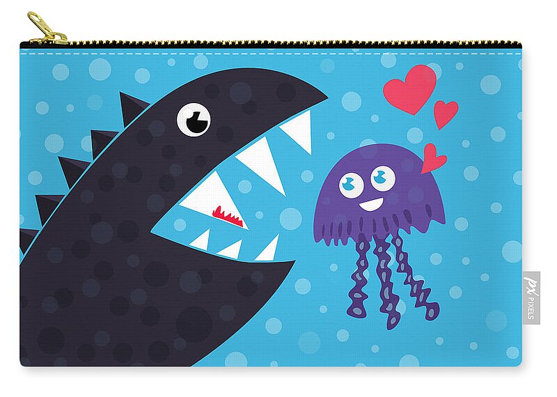 Love Zip Pouch featuring the digital art Impossible Love by Boriana Giormova