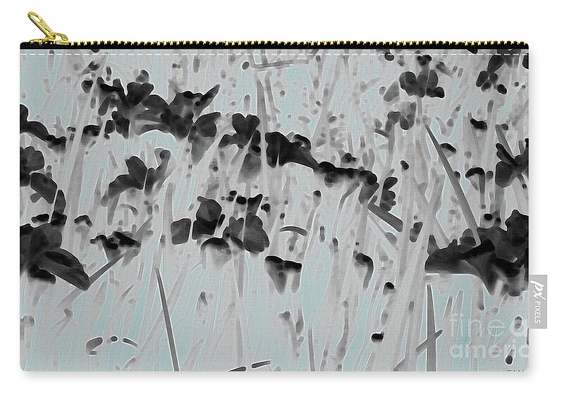Iris Zip Pouch featuring the photograph Impressions / Scattered Iris by Elizabeth McTaggart