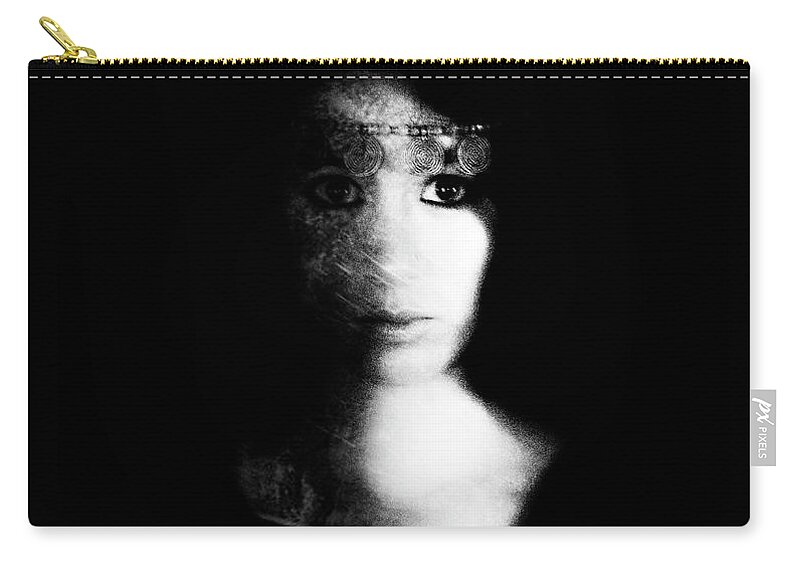 Faces In Art Zip Pouch featuring the photograph Impressionsit Portrait by Theresa Tahara
