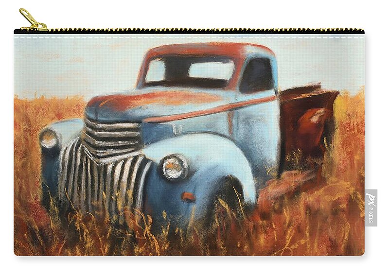 Old Truck Zip Pouch featuring the photograph In a Field of Dreams by Sandi Snead