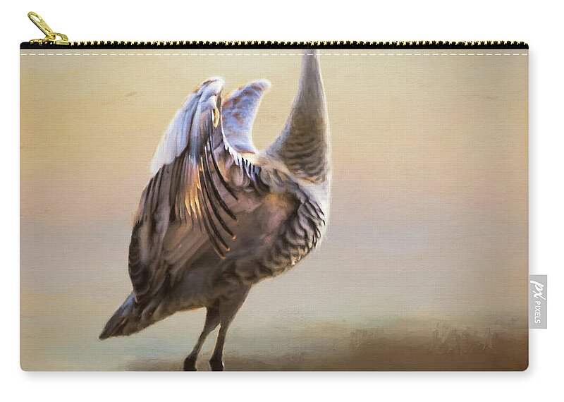 Bird Zip Pouch featuring the photograph In All His Glory by Janice Pariza