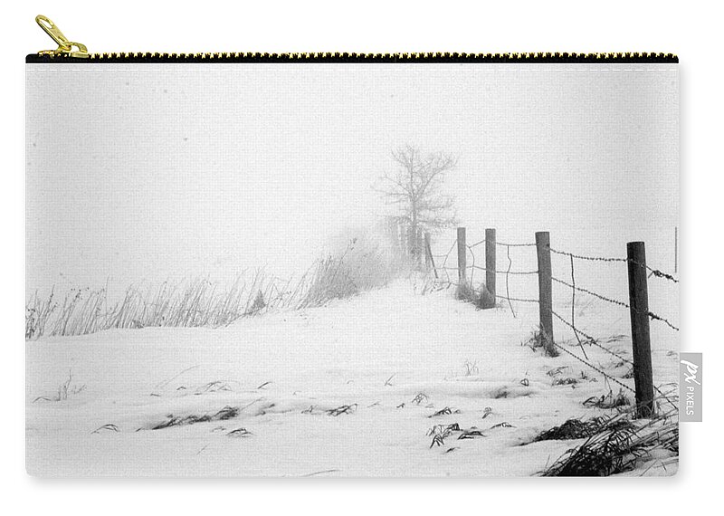 Landscape Zip Pouch featuring the photograph In Defense of Snow by Julie Lueders 