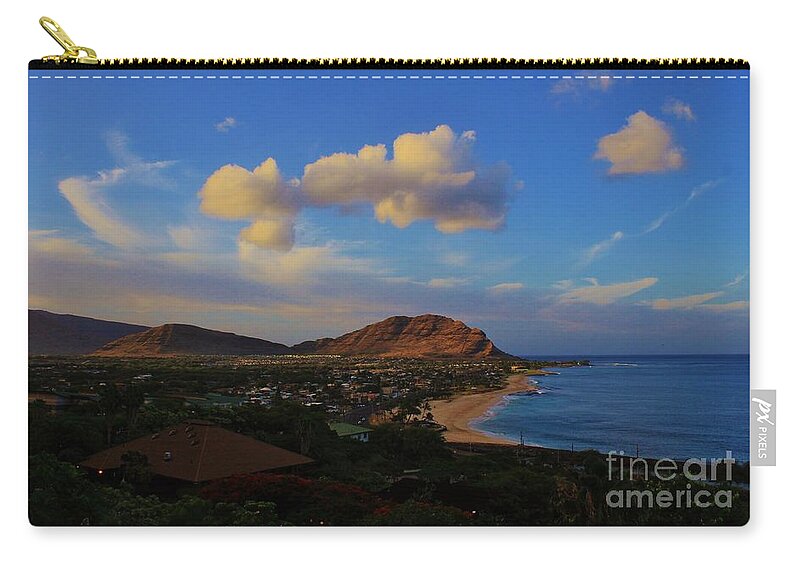 Sunrise Zip Pouch featuring the photograph In Morning Light Ma'ili Hawaii by Craig Wood