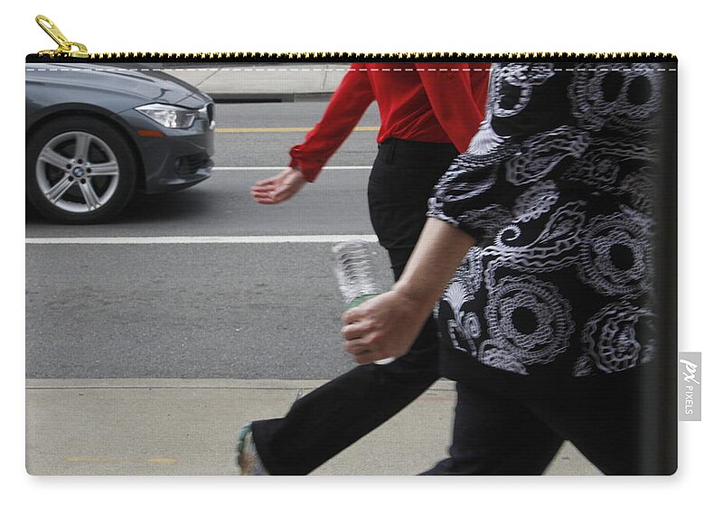 Walking Zip Pouch featuring the photograph In Step by Valerie Collins
