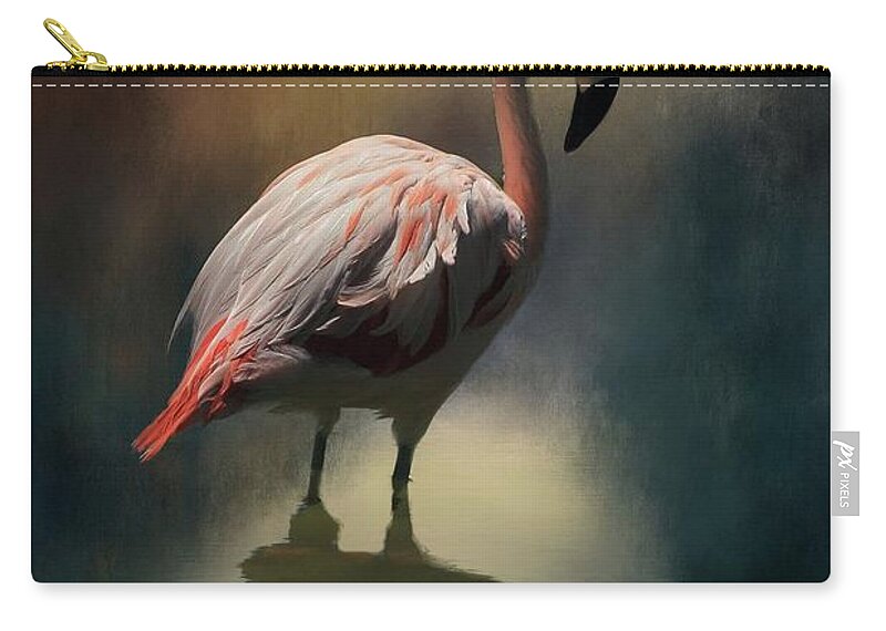 Flamingo Zip Pouch featuring the photograph In the Afternoon Light by Eva Lechner
