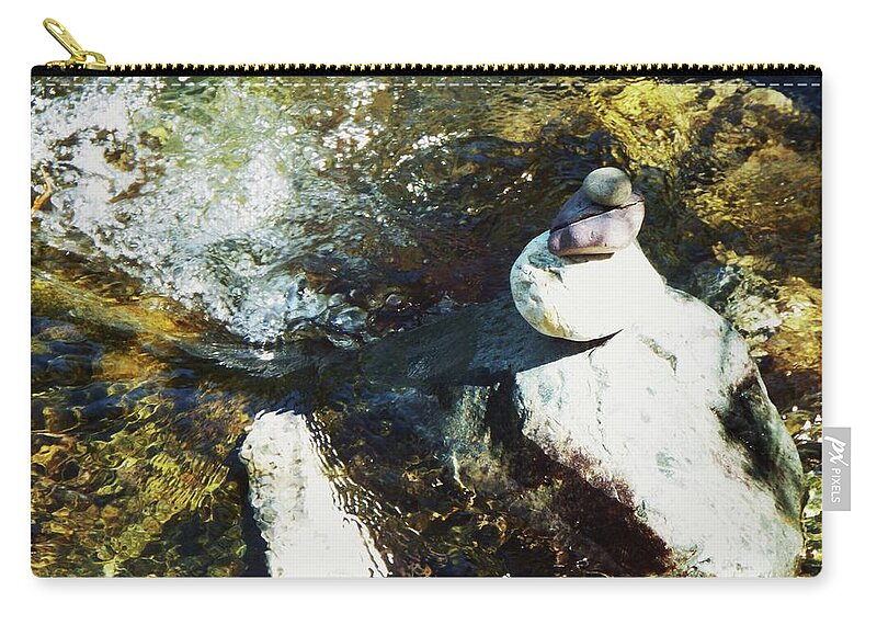 Current Zip Pouch featuring the photograph In The Current by Julie Rauscher