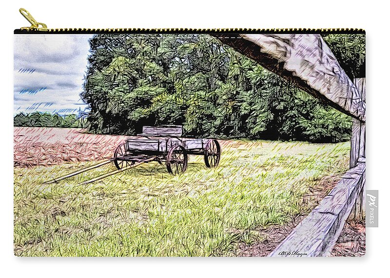 Landscapes Zip Pouch featuring the digital art In The Deep South by DB Hayes