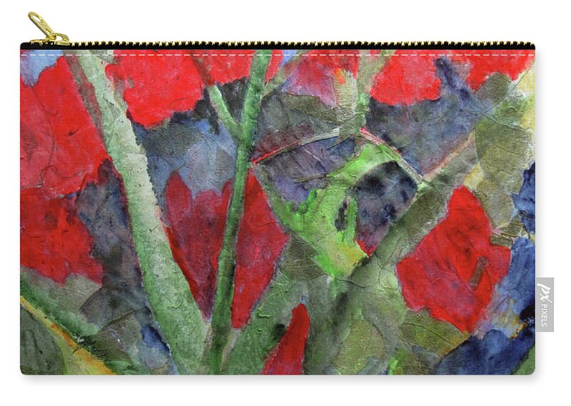 Garden Zip Pouch featuring the painting In the Garden by Sandy McIntire