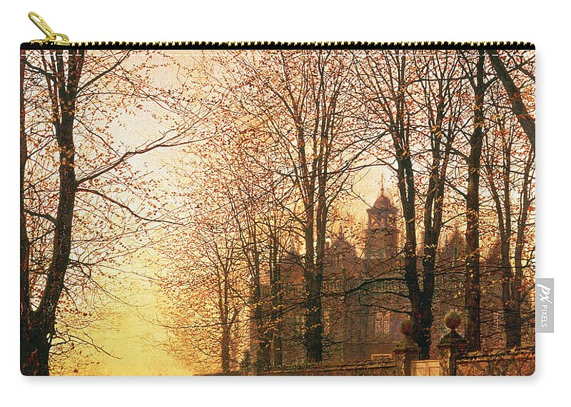 In The Golden Olden Time Zip Pouch featuring the painting In the Golden Olden Time by John Atkinson Grimshaw