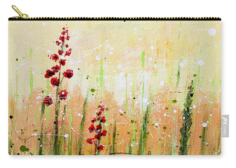 In The Meadow Zip Pouch featuring the painting In the Meadow by Kume Bryant
