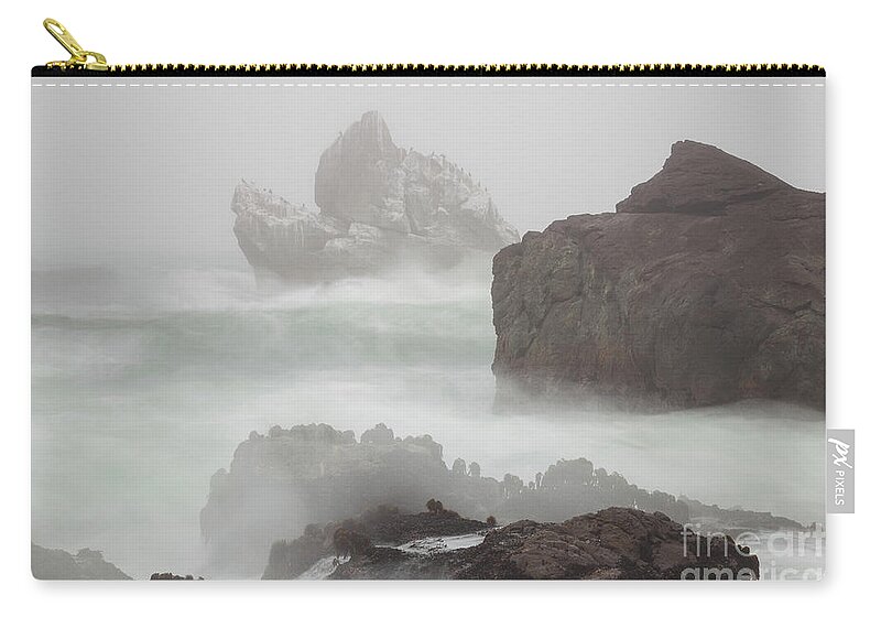 Sea Zip Pouch featuring the photograph In The Midst Of A Tempest by Mark Alder