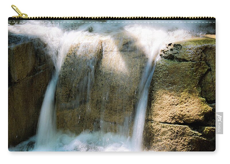 Waterfall Zip Pouch featuring the photograph In the Pit by Alison Frank