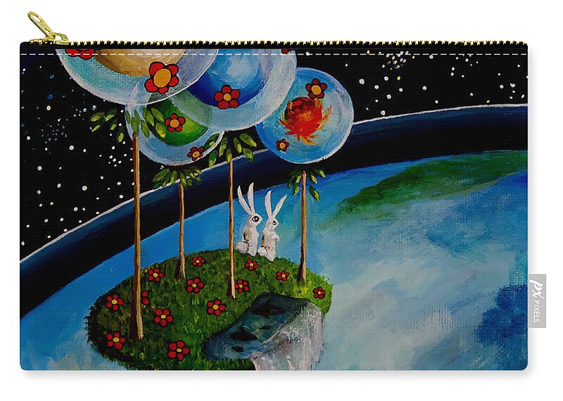 Space Carry-all Pouch featuring the painting In The Sky There is No East or West by Mindy Huntress