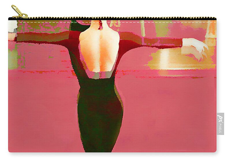 Dancer Carry-all Pouch featuring the digital art In the Studio by Joyce Creswell