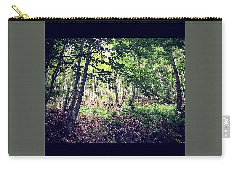  Zip Pouch featuring the photograph In the woods by Rea Surroi