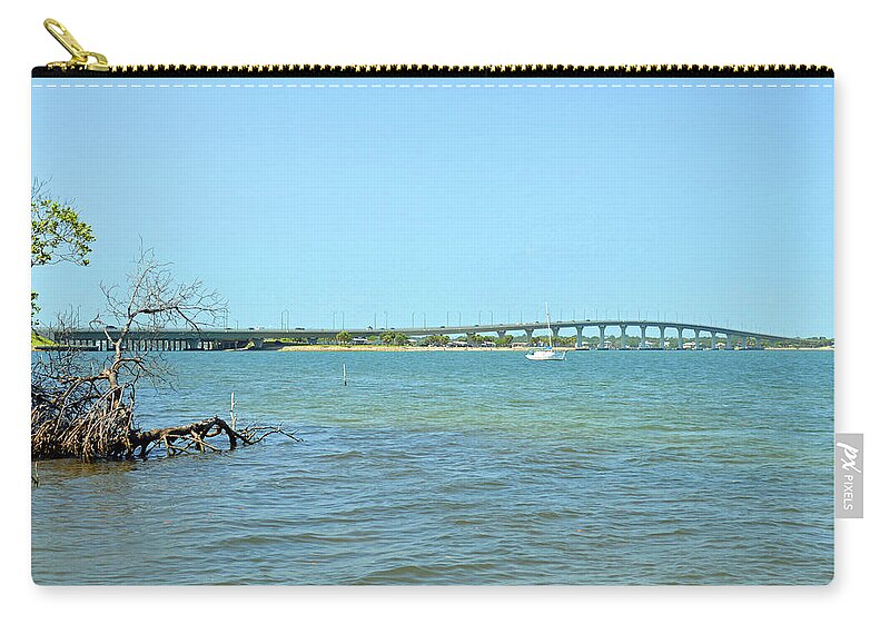 Indian Zip Pouch featuring the photograph Indian River Lagoon Stuart Florida by Ken Figurski