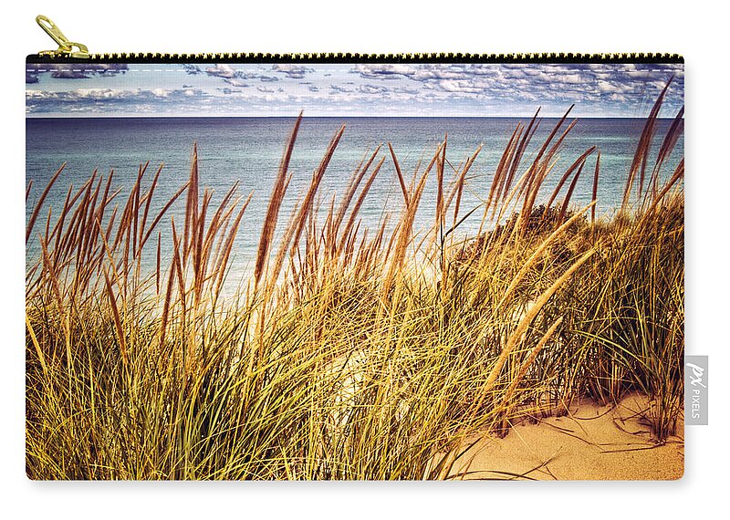 Indiana Dunes Zip Pouch featuring the photograph Indiana Dunes National Lakeshore by Roger Passman