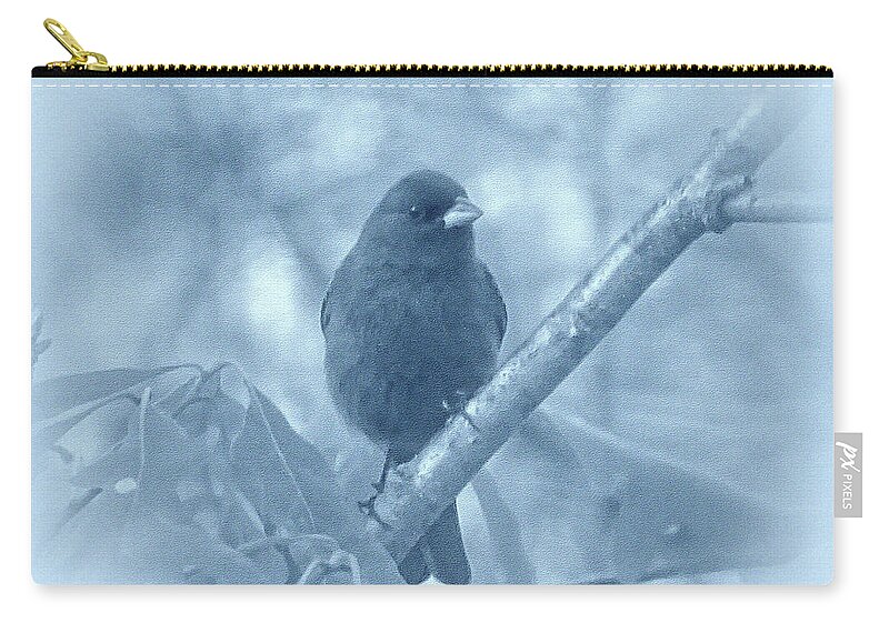 Indigo Bunting Zip Pouch featuring the photograph Indigo Bunting in Blue by Sandy Keeton