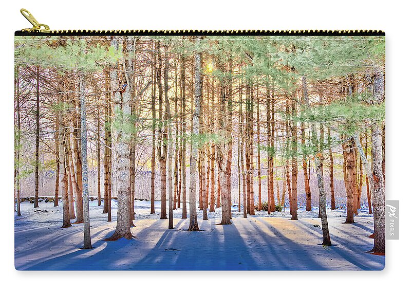 Treescape Zip Pouch featuring the photograph Indigo Spread by Jeff Cooper