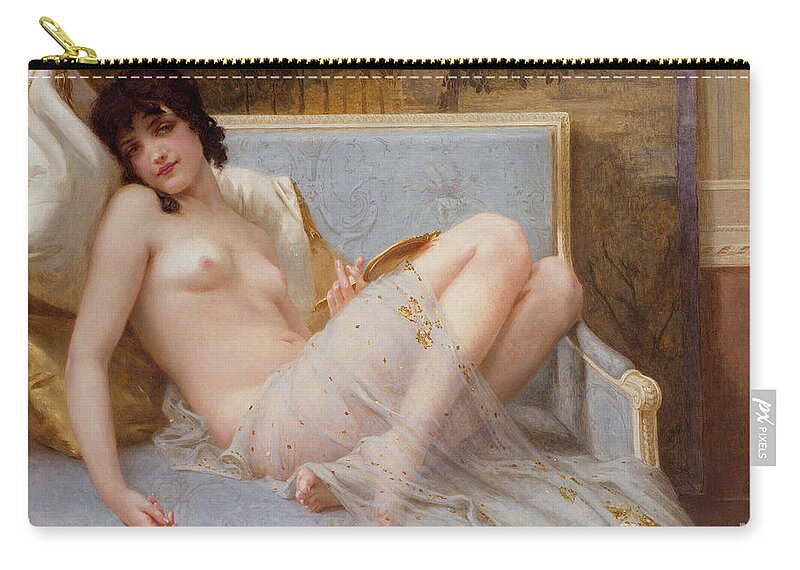 Indolence Zip Pouch featuring the painting Indolence by Guillaume Seignac