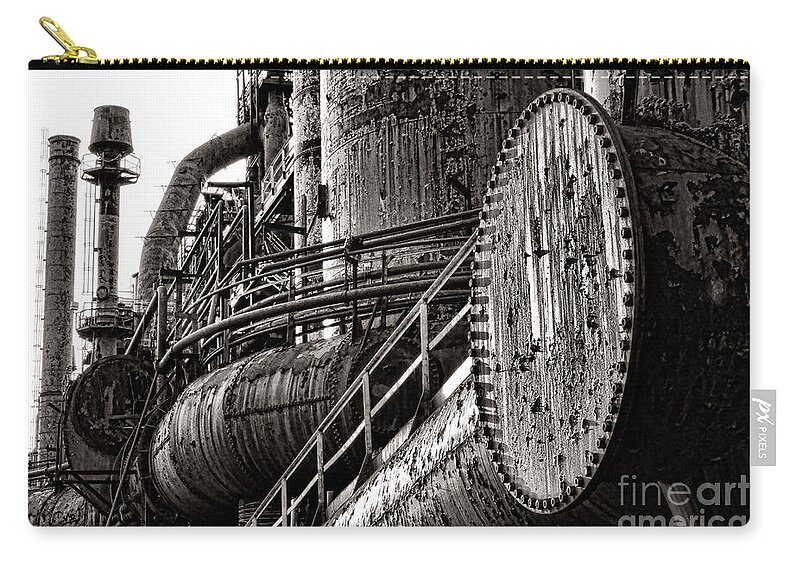 Bethlehem Zip Pouch featuring the photograph Industrial Heritage by Olivier Le Queinec
