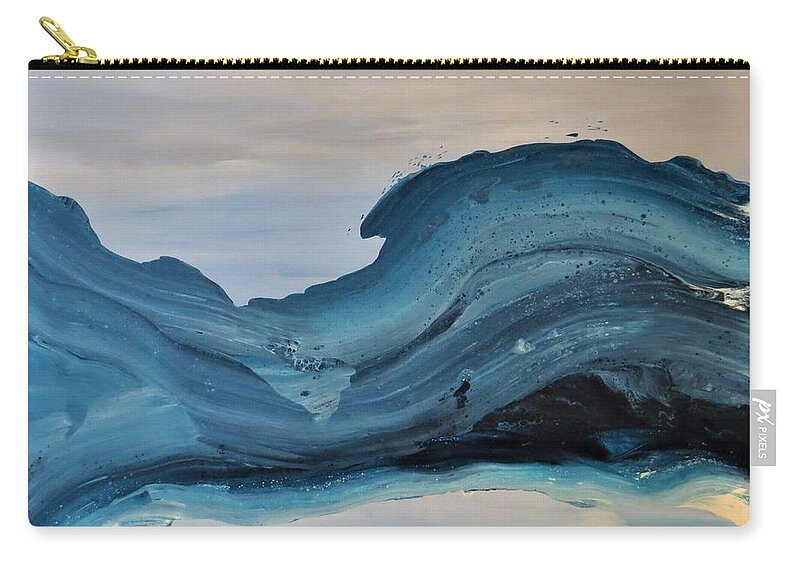 Abstract Zip Pouch featuring the painting Inertia by Soraya Silvestri